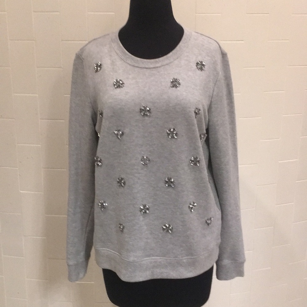 Embellished Gray Women's Top